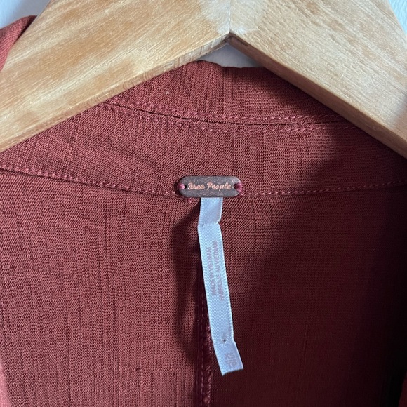 Free People Rich Brown Long Sleeve Wrap Dress - Picture 6 of 12